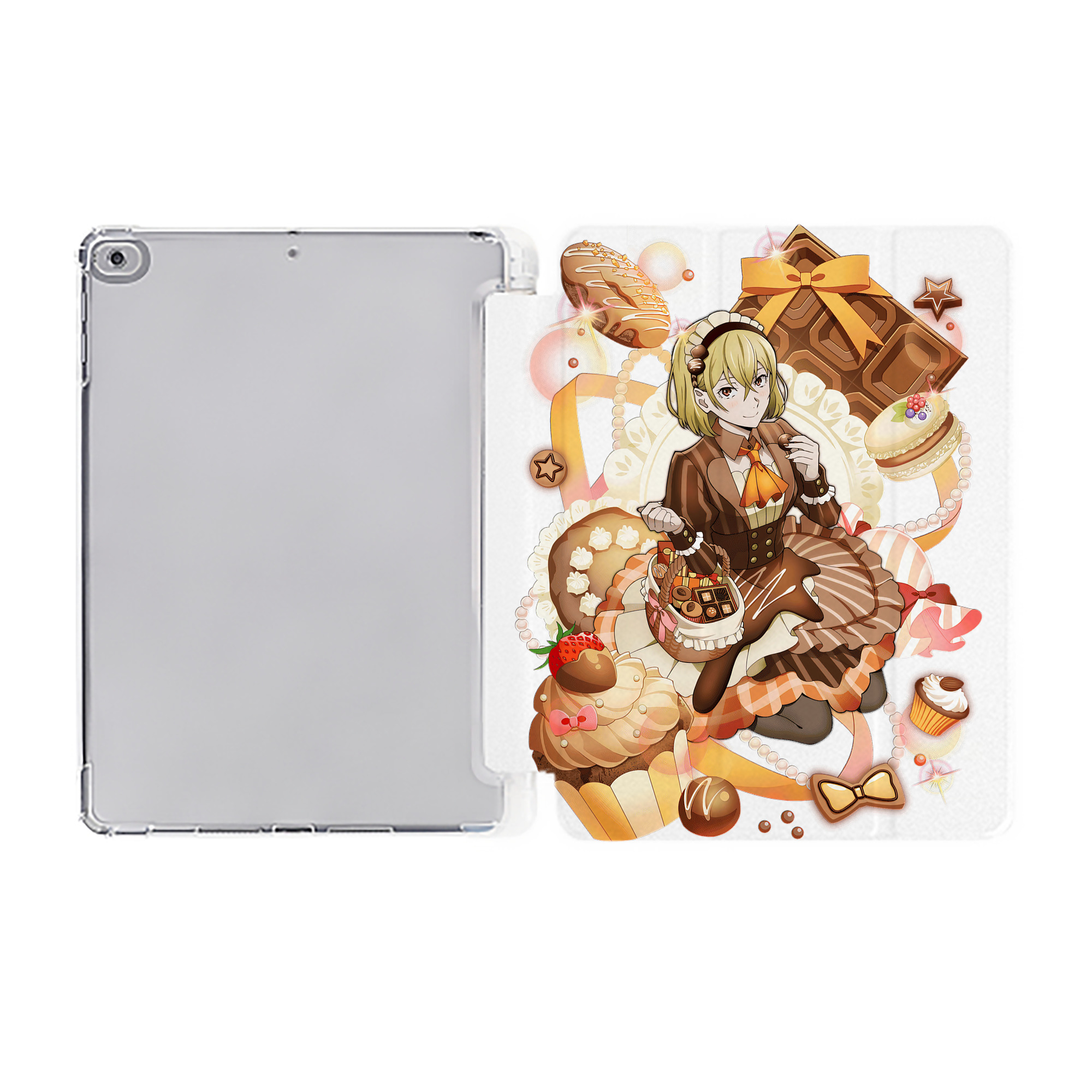 （画像用） 文豪ストレイドッグス Bungo Stray Dogs IPad ケース ペン収納付き 三つ折りスタンド PUレザー×シリコン 対応機種9.5/10.5/10.9インチ